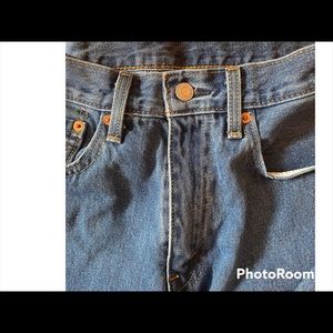 Levi’s jeans. Excellent condition. No stains, no frayed seems, no rips or holes